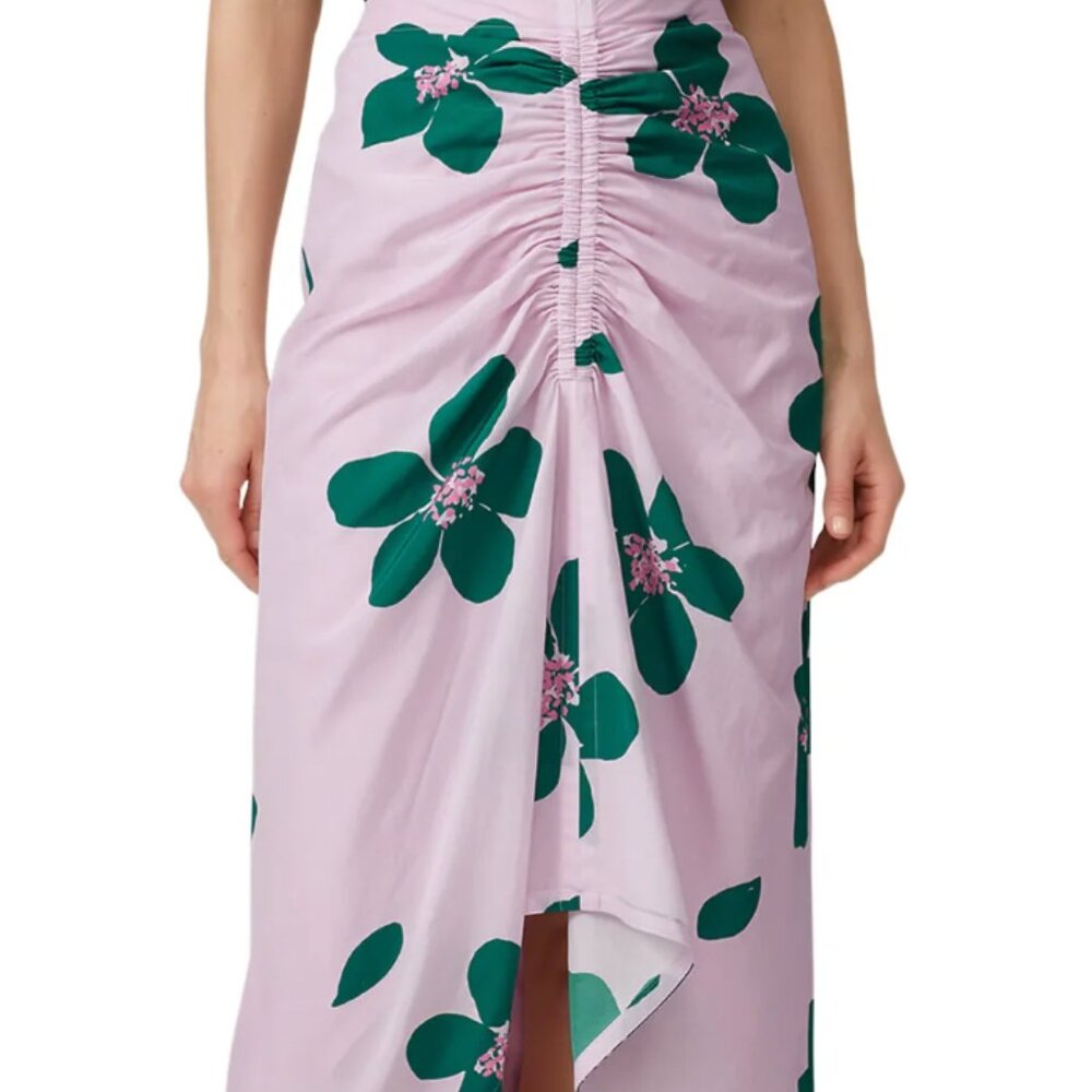 Kate Spade New York Grand Flora Midi Skirt Pink/Green Size 4